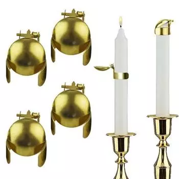 4 шт./компл. автоматический гаситель свечей металлический корпус фитиль свечи гаситель пламени зажим регулируемое кольцо A золотистый