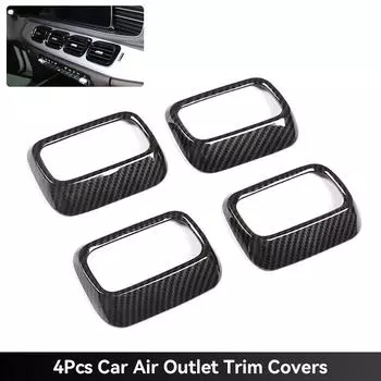 4 шт./компл. автомобильная консоль боковая выходная часть кондиционера вентиляционная консоль приборная панель рамка отделка аксессуары для Mercedes Benz GLE GLS 2020 чёрный