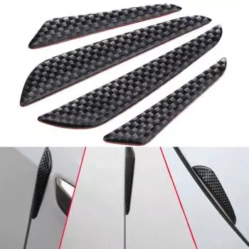 4 шт./компл. автомобильная накладка на край двери, декоративная защитная полоса от царапин чёрный