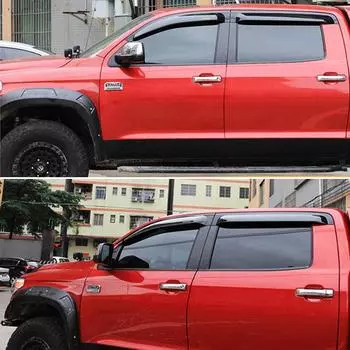 4 шт./компл. автомобильная оконная отделка, наклейка, вентиляционный дефлектор, дождевик, подходит для Toyota Tacoma 2016-2024