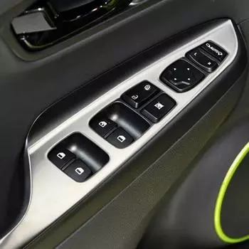 4 шт./компл. автомобильные аксессуары для Hyundai Kona Kauai 2017-2022, кнопка подъема окна, двери, защитная крышка, накладка чёрный