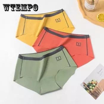 4 шт./компл. бесшовные трусы из ледяного шелка, женские трусы со средней талией в тон, графеновые антибактериальные повседневные трусики XL