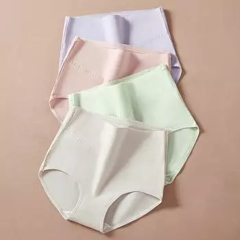4 шт./компл., большие размеры M-XXXL, хлопковые трусики с высокой талией, женское нижнее белье, дышащие трусы для девочек XL