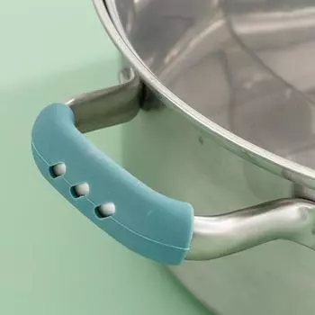 4 шт./компл. Чехол для ручки кухонной сковороды, моющийся, портативный, термостойкий, противоскользящий, устойчивый к трещинам, кастрюля с высокой термостойкостью красный