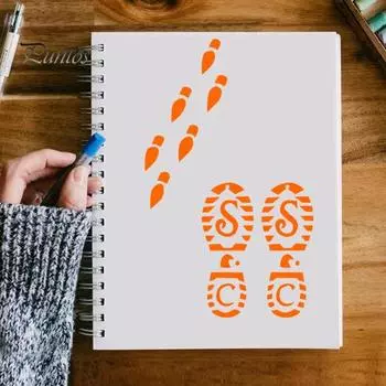 4 шт./компл. Деревянный рождественский шаблон следа ноги, многоцелевой, сделай сам, праздничный настенный художественный проект, украшение, полый сапог Санта-Клауса, эльф 1 Set