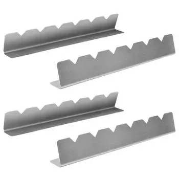 4 шт./компл., держатель для шампуров, противоскользящая канавка из нержавеющей стали, сверхмощные длинные инструменты для барбекю, пищевая стойка для барбекю, гриля для шашлыка, товары для улицы линкор серый