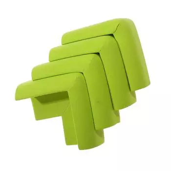 4 шт./компл. Детская защитная крышка в форме буквы L для защиты углов стола, защита для детей, защита углов мебели покинуть белый