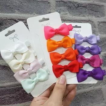 4 шт./компл. детские заколки для волос ярких цветов с бантами, детские заколки для волос, милая принцесса, аксессуары для волос для новорожденных девочек