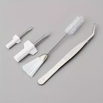 4 шт./компл. Двойная щетка для волос для чистки швейной машины, бытовая швейная машинка, пинцет для пыли, отвертка с плоским зевом 4pcs/set