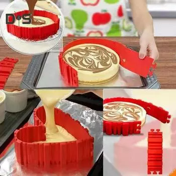 4 шт./компл. формы для выпечки, легкий инструмент для украшения хлеба, силиконовые формы для выпечки торта красный