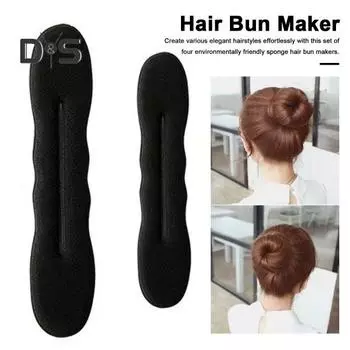 4 шт./компл., губка для завивки волос, щипцы для завивки волос, проворная булочка, твистер, формирователь, длинные волосы, легкий и быстрый инструмент для рулона, ленивые женщины, девушки, аксессуары для укладки волос чёрный