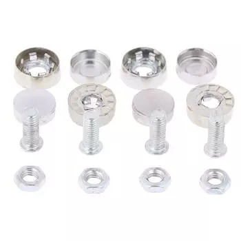 4 шт./компл. хромированные противоугонные винты, болты из сплава для автомобильных номерных знаков, рама Screwscar