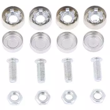 4 шт./компл. хромированные противоугонные винты для автомобильных номерных знаков, болты для рамок Screwscar