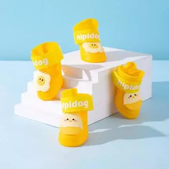 4 шт./компл. износостойкие водонепроницаемые резиновые сапоги для собак мягкие резиновые сапоги для собак кошек M