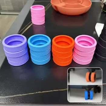 4 шт./компл. Колеса для багажа, шумоподавление, силиконовые протекторы для колес, защита колес багажного отделения, силиконовые бесшумные чехлы для колес серый