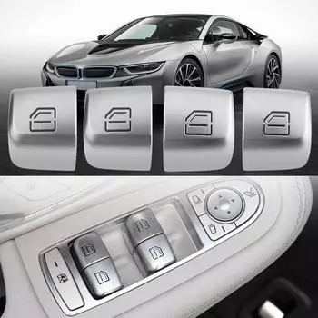 4 шт./компл. колпачки для кнопок главного переключателя стеклоподъемника для Mercedes C-класса CHINA