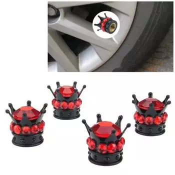 4 шт./компл., колпачки для колес со стразами, колпачки для клапана, автомобильный аксессуар для грузовика розовый