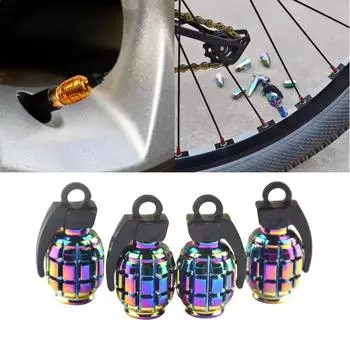 4 шт./компл. колпачки для вентилей шин автомобиля велосипеда пылезащитный колпачок автомобильный аксессуар 4pcs красный