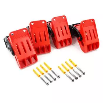 4 шт./компл., коврик для чистки автомобиля, крючки для чистки ковров, зажим для мытья ковров, многофункциональный зажим для коврика, инструменты, автоматический зажим для мытья ковров, аксессуары красный