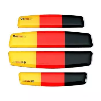 4 шт./компл., края двери автомобиля, защита от столкновений, полосы, наклейки, немецкий национальный флаг, аксессуары, товары