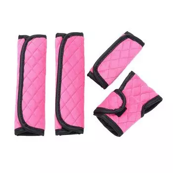 4 шт./компл. кристально мягкий плюшевый чехол для ручного тормоза автомобиля, чехол для ручки переключения передач, чехлы для автомобильных ремней безопасности с бриллиантовой короной, розовый, черный