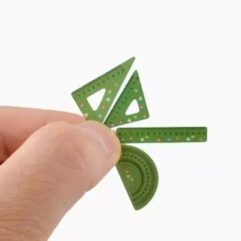 4 шт./компл. кукольный домик имитация обучающая линейка модель игрушка мини пластиковые линейки набор квадратный обучающий реквизит детские обучающие подарки розовый