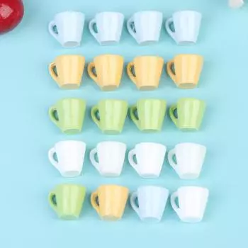 4 шт./компл., кукольный домик, мини-кружка ярких цветов, японская чашка с водой, реквизит для сцены