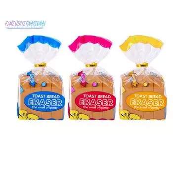 4 шт./компл., ластики для карандашей, милый мультфильм, высокая прочность, бесследность, экономия труда, протирание, Рождественский подарок, забавные тосты, хлеб, детские ластики, школьные принадлежности