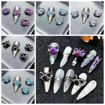 4 шт./компл. Love Heart Halloween Heart Nail Accessories Halloween Heart Nail Rhinestones Lady 4pcs-D