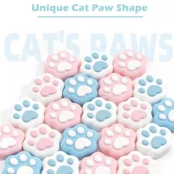 4 шт./компл. милый розовый синий силиконовый стик для большого пальца аналоговый джойстик колпачок для NS Switch OLED LITE Joycons игровые аксессуары дропшиппинг