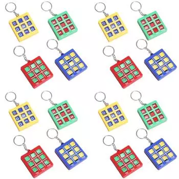 4 шт./компл. Мини-игрушка «Крестики-нолики» для маленьких игр, брелок, развивающие игрушки для детей