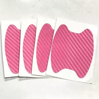 4 шт./компл., молдинги для стайлинга автомобиля, наклейка на дверь автомобиля, наклейка из углеродного волокна, устойчивая к царапинам крышка, защитная пленка для авто... 4PCS красный