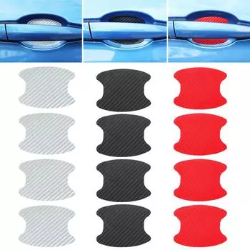 4 шт./компл., молдинги для стайлинга автомобиля, наклейка на дверь автомобиля, наклейка из углеродного волокна, устойчивая к царапинам крышка, защитная пленка для авто... 4PCS синий