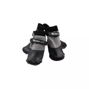 4 шт./компл. Мягкие водонепроницаемые носки для щенков, обувь, теплые щенячьи царапающие чехлы для ног на дождливый день L чёрный
