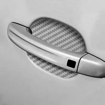 4 шт./компл. наклейка на дверь автомобиля из углеродного волокна, устойчивая к царапинам крышка, защитная пленка для автоматической ручки, внешний Стайлинг, автомобильные аксессуары белый