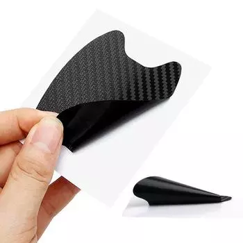 4 шт./компл. наклейка на дверь автомобиля из углеродного волокна, устойчивая к царапинам крышка, защитная пленка для автоматической ручки, внешний Стайлинг, автомобильные аксессуары чёрный