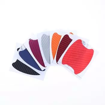 4 шт./компл. наклейка на дверь автомобиля из углеродного волокна, устойчивая к царапинам, защитная пленка красный