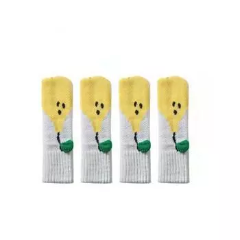 4 шт./компл. Носки на ножки стола с шумоподавлением, Нескользящие, Защита ножек стула, Ножки для мебели жёлтый