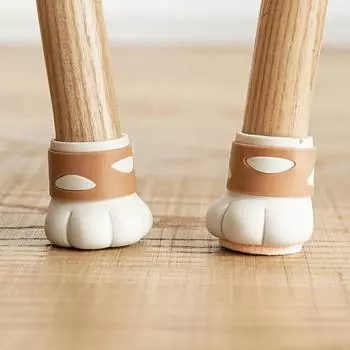 4 шт./компл. Новый силиконовый чехол для ног стола в виде милой кошачьей лапки, защитный чехол для ног стола, бесшумный, противоскользящий, износостойкий чехол для ног стула
