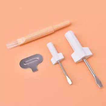 4 шт./компл., отвертка для игольной пластины, швейная отвертка, щетка для чистки, инструмент для ремонта шитья