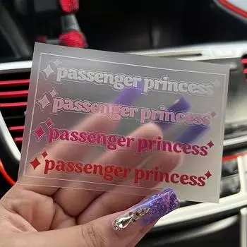 4 шт./компл. Пассажирские наклейки для принцессы на автомобиль, забавные креативные наклейки для зеркал заднего вида автомобиля