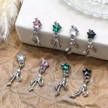 4 шт./компл. пентаграмма звезда звезда кулон украшения для ногтей звезда кулон для ногтей стразы маникюрный салон