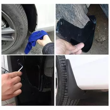 4 шт./компл. передние и задние автомобильные колеса крыло подходит для Hyundai SANTA FE 2024-2024 автомобильные аксессуары защитные колеса брызговик с винтами чёрный