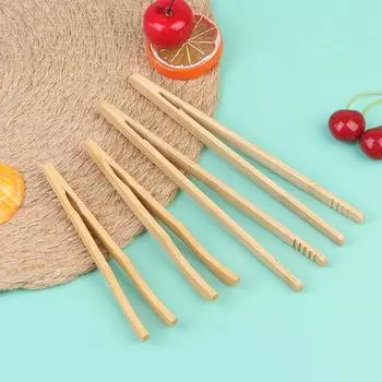 4 шт./компл. плоскогубцы для еды, кухонные щипцы, чай, хлеб, принадлежности для барбекю, зажим для стейка из бамбука