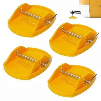 4 шт./компл. подставка для домкрата автофургона, постоянно прикрепленные стабилизаторы домкрата, подставки для выравнивания домкрата автофургона, подставки для выравнивания прицепа жёлтый