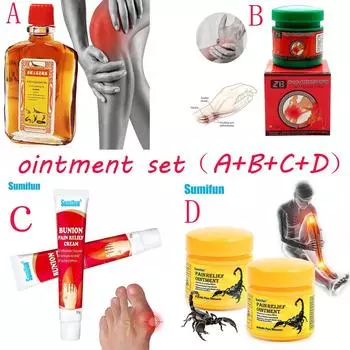 4 шт./компл. противовоспалительные масла и пластыри противовоспалительные масла и пластыри китайский крем для ног и ног пластырь от боли в коленях молочко для тела крем для тела 4Pcs/Set