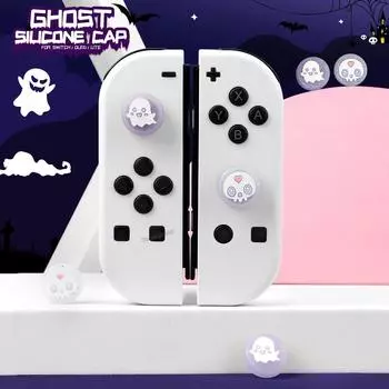 4 шт./компл. прозрачный блестящий силиконовый чехол для джойстика Ghost для переключателя Nintend OLED Lite Joycons Bling мягкий чехол
