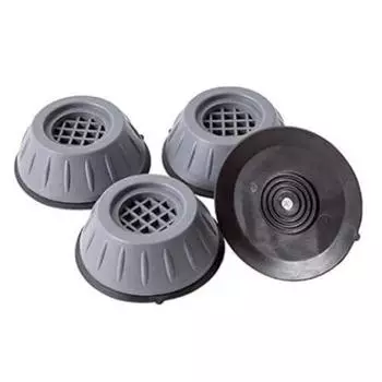 4 шт./компл. резиновые подушечки для стиральной машины, антивибрационные, противоскользящие, противоударные и шумоподавляющие, защищают пол в прачечной 4pcs серый