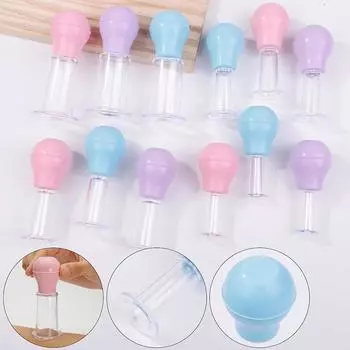 4 шт./компл. резиновые вакуумные банки для массажа лица, подтягивающие кожу, антицеллюлитный массажер для лица и тела, соскоб кожи, массаж фиолетовый