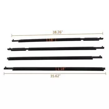 4 шт./компл. резиновый уплотнитель для автомобильного наружного стекла, уплотнительные полосы для отделки салона автомобиля, подходит для Toyota RAV4, версия для США 2006-2012 гг.